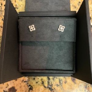 David Yurman Diamond Earrings in 18K White Gold